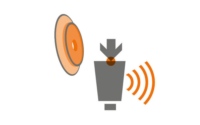 Automatischer Einrichtvorgang: Akustischer Sensor für automatisches Antasten